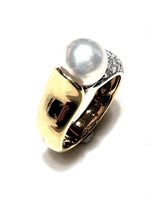 Ring Sommer Woman Collezione Perle in Gold Perla PERLA MM 8/8.5 DIA CT 0.56 H - PERLA MM 8/8.5 DIA CT 0.56 H